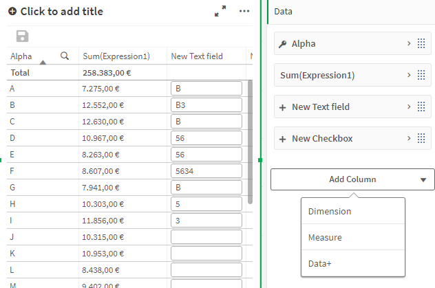 Data Plus Table Overview