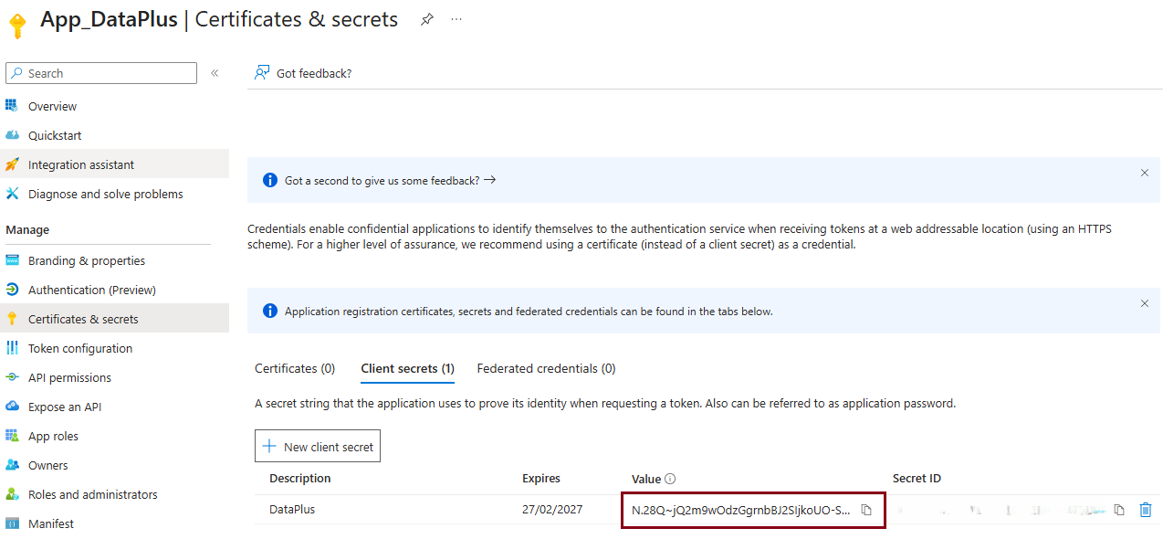 App secret
