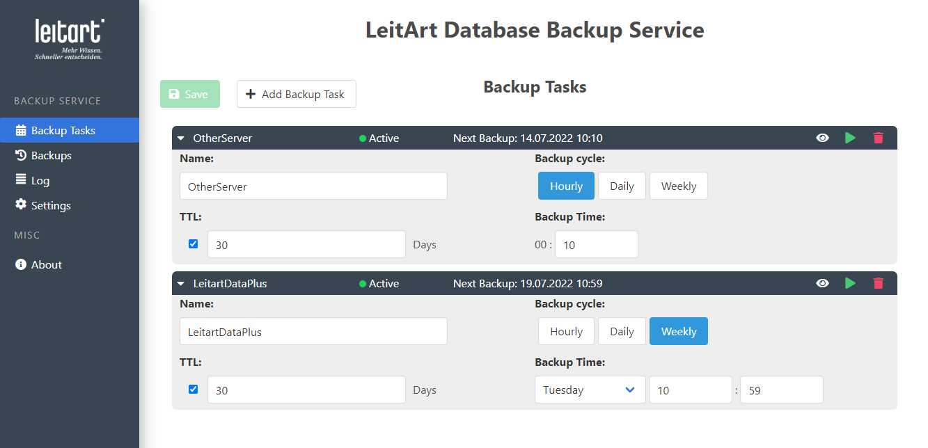 Backup Tasks